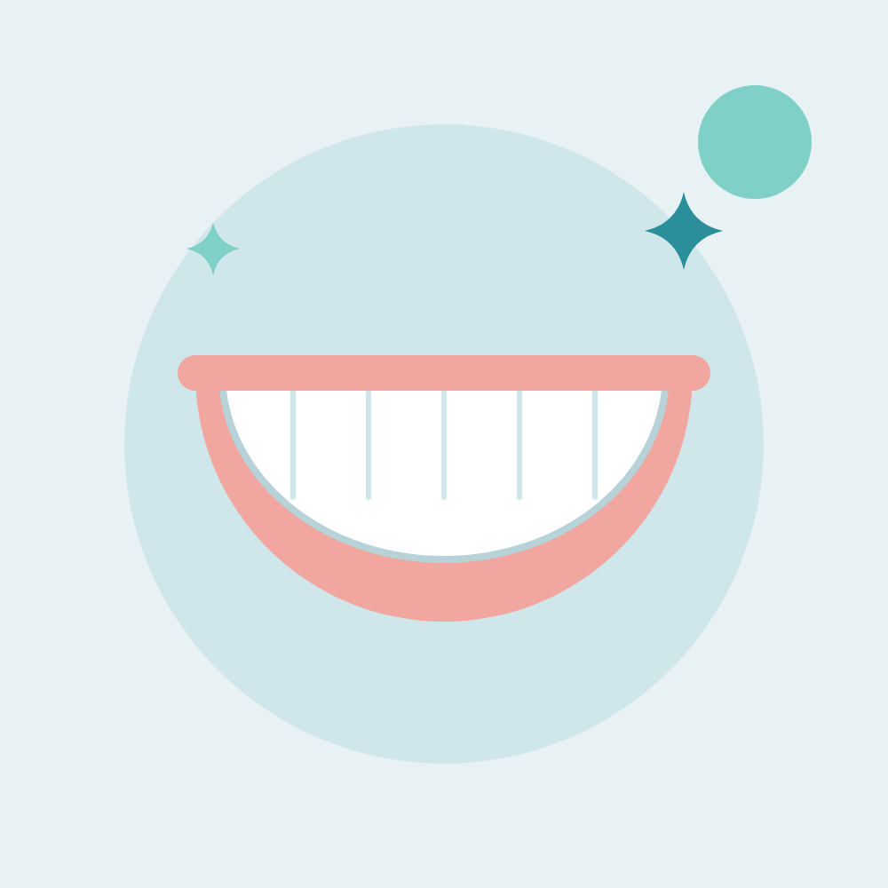 Illustration of a bright smile